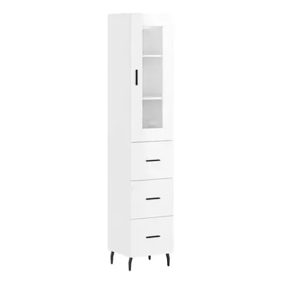 (high gloss white, drawers) vidaXL Highboard Sideboard Cupboard Side Board Storage Cabinet Engin