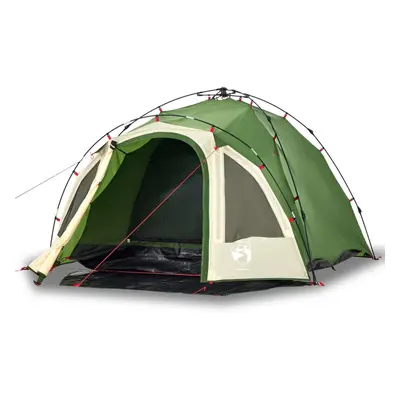 vidaXL Camping Tent Dome 3-Person Lightweight Dome Tent Green Quick Release