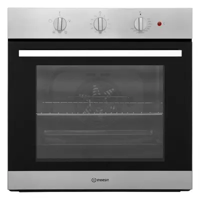 Indesit IFW IX UK oven L Black, Stainless steel