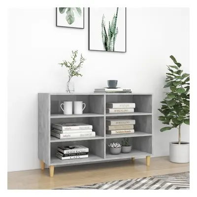 vidaXL Sideboard Concrete Grey Chipboard Storage Cabinet Standing Shelf Home