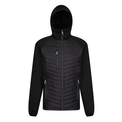 (M, Black/Seal Grey) Regatta Mens Navigate Quilted Hybrid Jacket