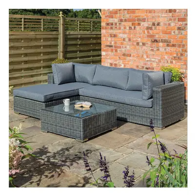 Vienna Lounger Set Grey Weave