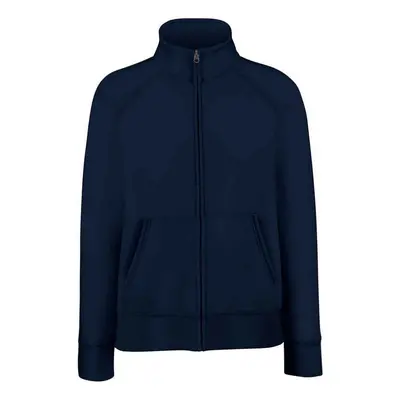 (16 UK, Deep Navy) Fruit of the Loom Womens/Ladies Lady Fit Sweat Jacket