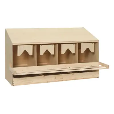 vidaXL Solid Pine Wood Chicken Laying Nest Compartments Poultry Laying Nest