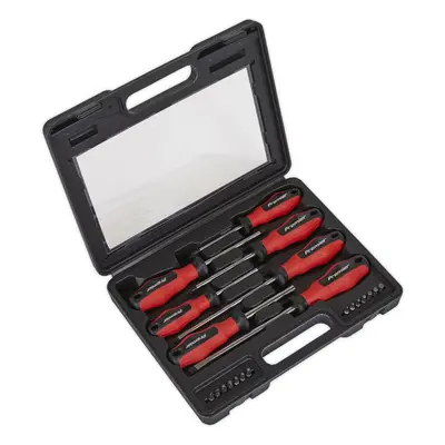 21 PACK Premium S2 Steel Soft Grip Screwdriver & Bit Set - Slotted Phillips POZI