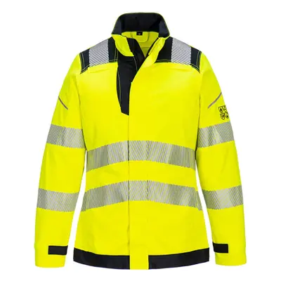 (Yellow/Black, S) Portwest PW3 FR Hi-Vis Women's Work Jacket