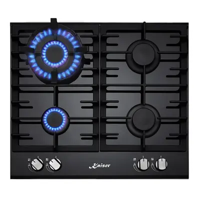 Kaiser Grand Chef Turbo Burner Gas Hob - Black