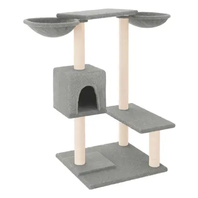 (light grey) vidaXL Cat Tree with Scratching Posts Cat Tower Cat Climber Activity Center