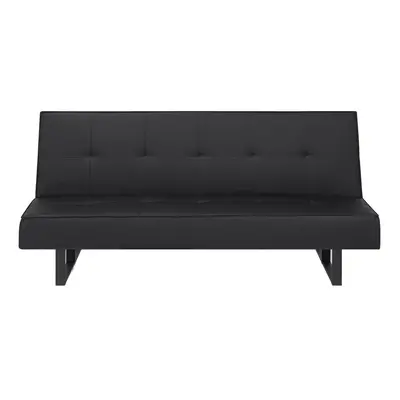 Sofa Bed DERBY Black Faux Leather