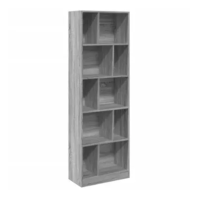 (grey sonoma) vidaXL Bookcase Bookshelf Book Rack Storage Cabinet Shelf Engineered Wood