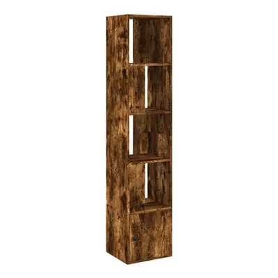 (smoked oak, x x cm) vidaXL Bookcase Bookshelf Book Rack Storage Cabinet Cupboard Engineered Woo