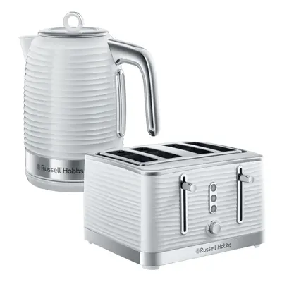 Russell Hobbs Inspire Slice Toaster & Kettle Set, White