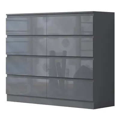 FWStyle Stora Drawer Chest of Drawers - Grey Gloss Front