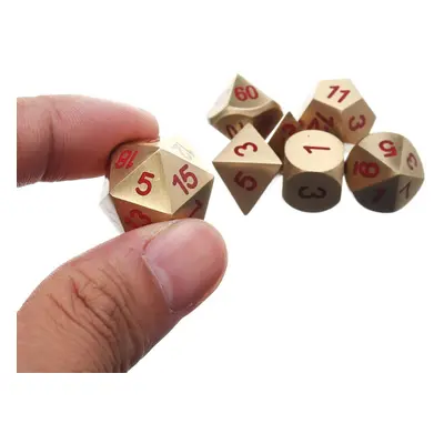 () Pure Copper Polyhedral Dices Set Metal Role Playing Game Dice Gadget for Dungeons Dragon Game