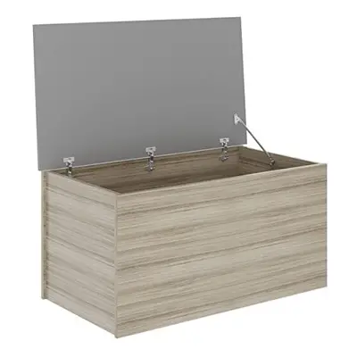 Seconique Nevada Blanket Box in Grey Gloss/Light Oak Effect Veneer