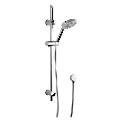 Round Slide Rail Shower Kit with Single Function Head & Outlet Elbow - Chrome