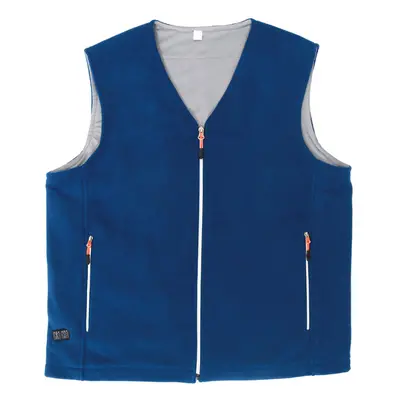 (Blue, 4XL) Electric USB Winter Heated Vest Men Women Heating Jacket Coat Warm Pad Intelligent C