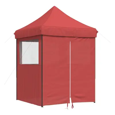 (burgundy, with sidewalls) vidaXL Professional Folding Party Tent Outdoor Canopy Garden Pavilion