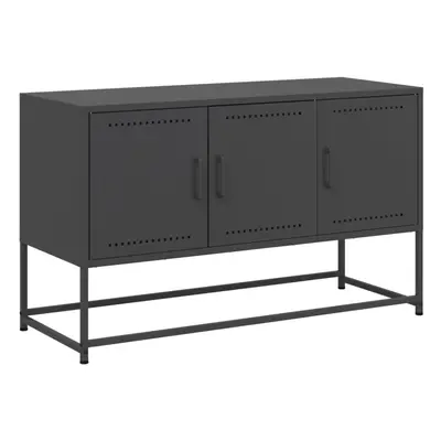 vidaXL TV Cabinet TV Stand Media Unit TV Unit Entertainment Centre Black Steel