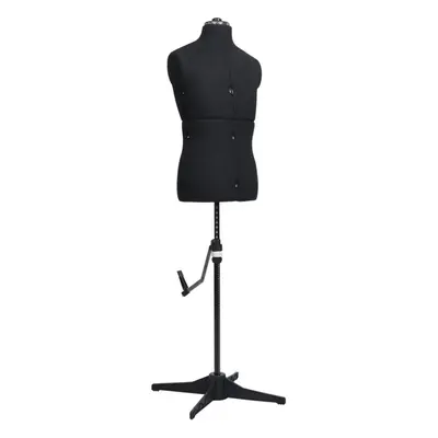 vidaXL Adjustable Dress Form Male Black Size Home Dressmaking Mannequin