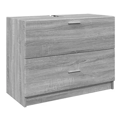 vidaXL Sink Cabinet Vanity Unit Storage Cupboard Grey Sonoma Engineered Wood