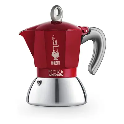 Bialetti New Moka Induction Induction Coffee Maker, Cups, milliliters, Aluminium, Red