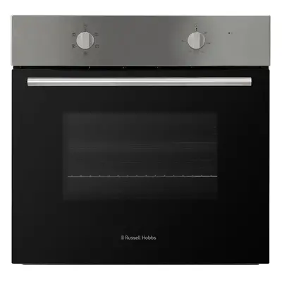 Russell Hobbs 70L, 60cm Wide, Single Electric Built-in Fan Oven and Grill in Stainless Steel, Ov