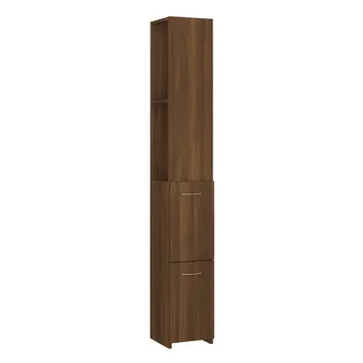 (brown oak) vidaXL Bathroom Cabinet Cupboard Storage Shelf Washroom Rack Engineered Wood