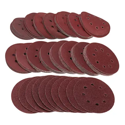 160Pcs Inch 8-Hole Hook Loop Sanding Discs Grit Orbital Sander Sandpaper