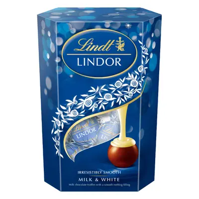 LINDT Lindor Milk & White Cornet 200g (Pack of 8)