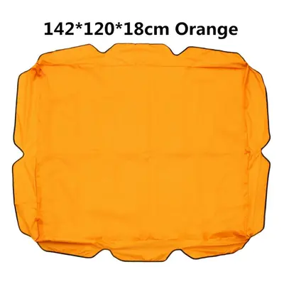 (Orange) 142*120*18CM Two-seat Swing Ceiling Canopy Dust-proof Shade Waterproof for Outdoor Cour