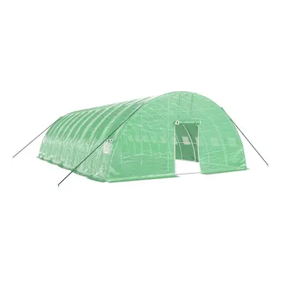 (green, x x 2.85 m) vidaXL Greenhouse Plant House with Steel Frame Polytunnel Greenhouse Green