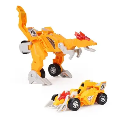 () Electric Transformed Dinosaur Chariot Car Diecast Model Toy with LED Lights for Kids Gift