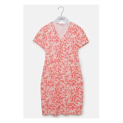 (UK 16, Coral Daisy) Lena Womens Dress