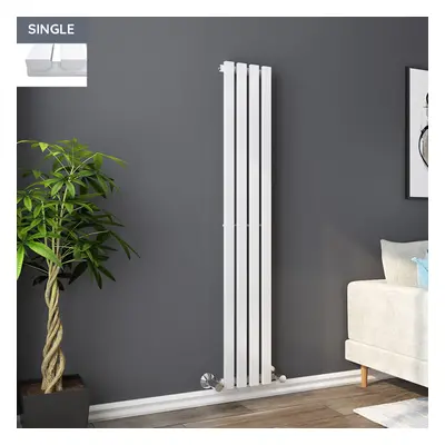 Lulea x 270mm White Single Rectangular Panel Vertical Radiator