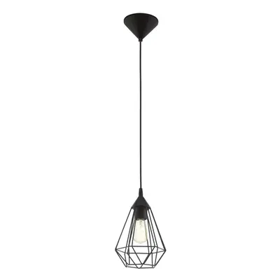 Hanging Ceiling Pendant Light Black Wire Cage x E27 Hallway Feature Lamp