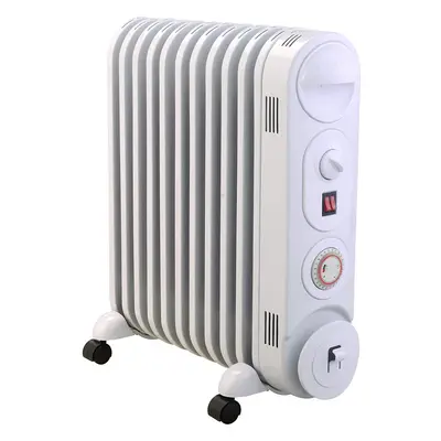 (White, 2kW) Mylek Oil Filled Radiator Electric Heater