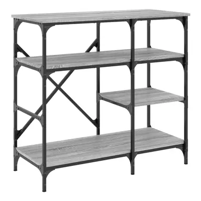 vidaXL Baker's Rack Storage Kitchen Rack Grey Sonoma Engineered Wood and Metal