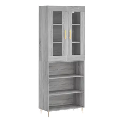 (grey sonoma, shelves) vidaXL Highboard Sideboard Tall Storage Cabinet Side Cabinet Engineered W