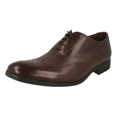 (UK 9.5, Burgundy (Purple)) Mens Clarks Formal Lace Up Brogues Gilmore Wing - G Fit