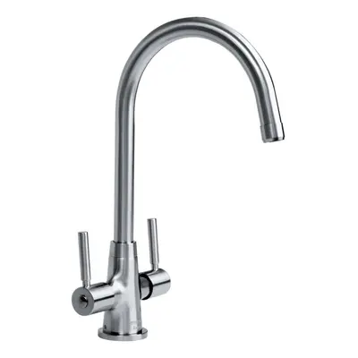 Bristan Monza Kitchen Sink Mixer Tap Double Lever Modern EasyFit Brushed Nickel