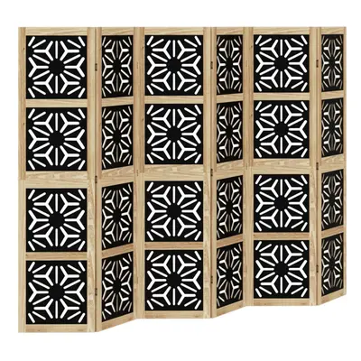 (40 x cm/ piece) vidaXL Room Divider Panel Privacy Screen Brown & Black Solid Wood Paulownia