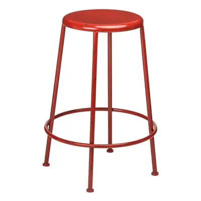 Premier Housewares Artisan Red Metal Bar Stool