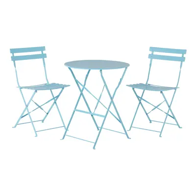 Bistro Set FIORI Metal Turquoise