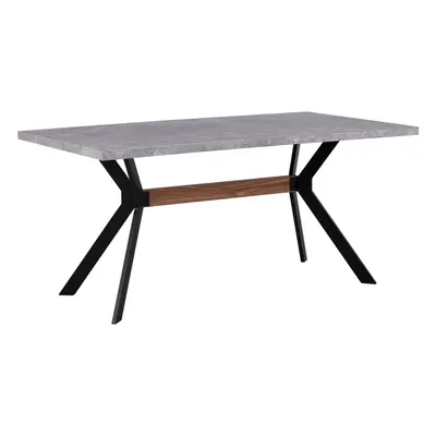 Dining Table BENSON cm cm Concrete Effect Light Grey