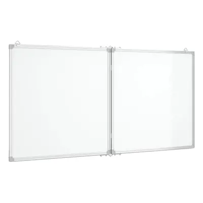 (120 x x 1.7 cm) vidaXL Magnetic Whiteboard Foldable Writing Dry Erase White Board Aluminium