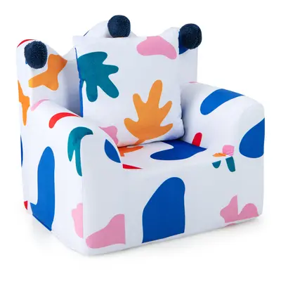 Children's Sofa Chair Foam Filled Armchair Upholstered Couch W/Padded Pillow