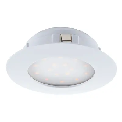 Wall / Ceiling Flush Downlight White Plastic 12W Built in LED 102mm Round