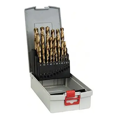 Bosch Professional HSS-TiN Metal Drill Bit Cassettes, Gold, 19-Piece