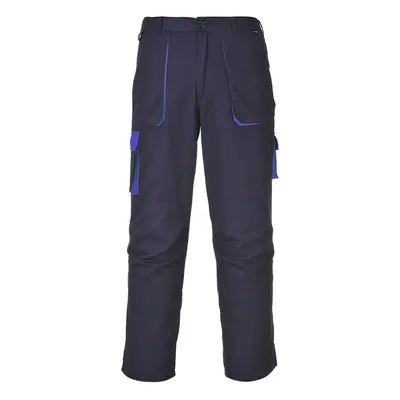 (XXL/R, Navy) Portwest Mens Texo Contrast Workwear Trousers